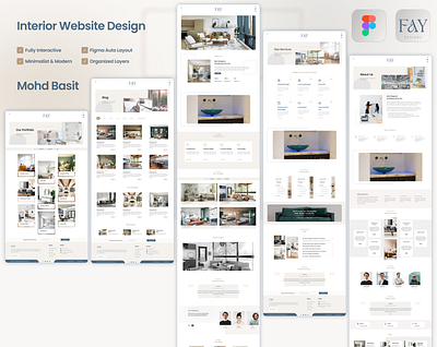 FAY INTERIOR branding design typography ui userinterface website