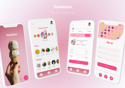 Fabulitious: An Ice Cream App app ice cream ui ux