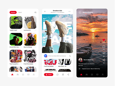 Pinterest - Social Media App design mobile app ui uiux user interface ux