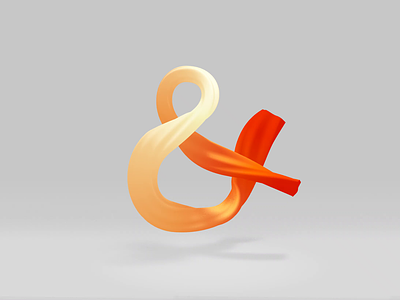 3D Animation – & (ampersand) 3d abstract ampersand animation clean design illustration light motion motion graphics orange