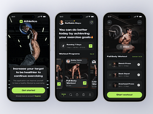 Mobile App - Athletics by Raffialdo Bayu for Sans Brothers on Dribbble