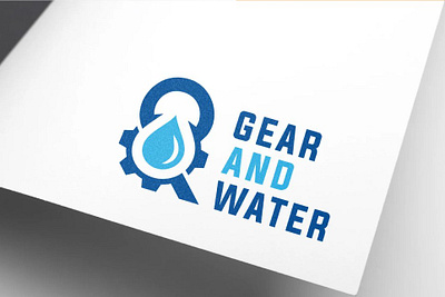 Gear And Water - Plumbing Logo Design explosion gear mechanical plumber water