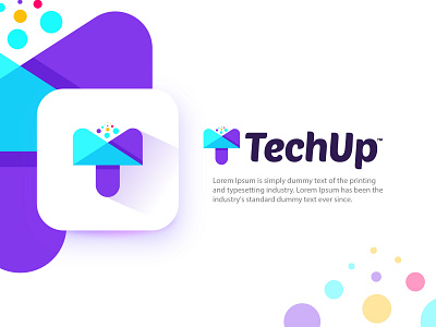 TechUp app logo design brand design brand identity branding design flat design graphic design illustration logo