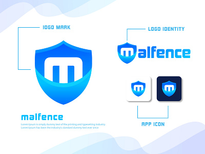 Malfence app logo design brand design brand identity branding design flat design graphic design illustration logo ui