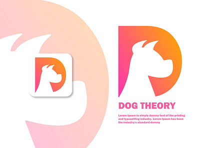 Dog Theory app logo design brand design brand identity branding design flat design graphic design illustration logo