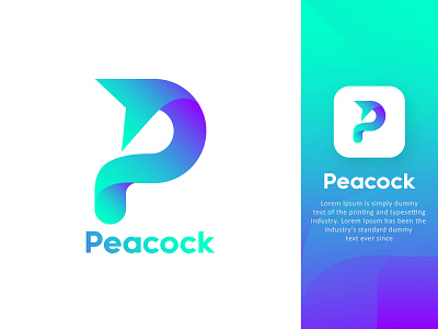 Peacock app logo design brand design brand identity branding design flat design graphic design illustration logo ui