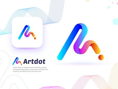 Artdot app logo design brand design brand identity branding design flat design graphic design illustration logo