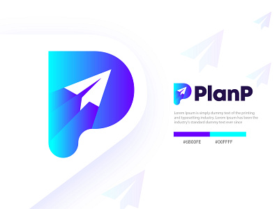 PlanP app logo design brand design brand identity branding design flat design graphic design illustration logo