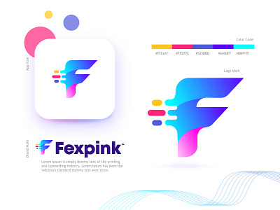 FexPink app logo design brand design brand identity branding design flat design graphic design illustration logo