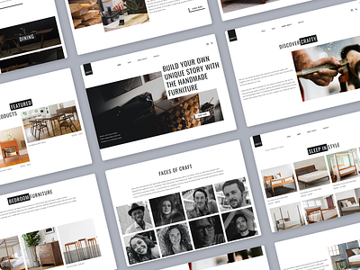 CRAFTY – Handmade furniture store website design ui ux