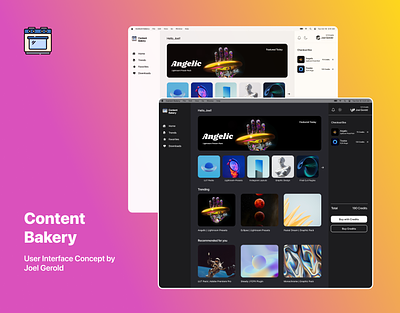Content Bakery – MacOS App | UI Concept apple design desktop app figma graphic design macos macos app portfolio shop ui ui design uiux user interface user interface design ux