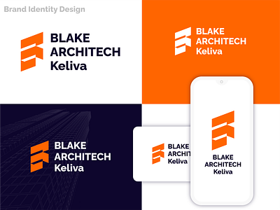 BLAKE ARCHITECH Keliva Real Estate Construction Logo architech logo art brand brand identity branding building logo business card construction logo flyer design graphic design logo animation logo design mockup real estate branding real estate logo