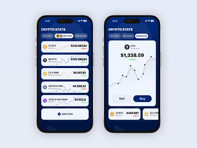 Crypto Application 2 branding crypto daily ui design stats ui user interface