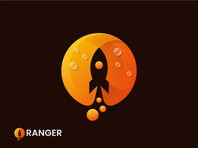 Orange Colorful Oranger Logo branding colorful design dualmeaning fresh fruit geometric graphic design icon illustration logo logoinspiration logotype modern orange rocket
