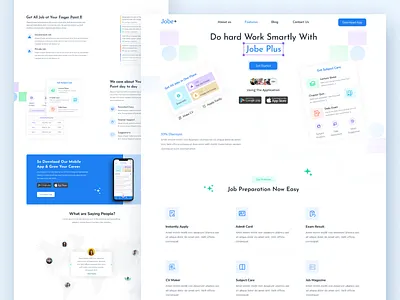 E-Learning Saas Product e learning education landing page education mobile app exam preparation mobile app job job preparation mobile app landing page minimal design mobile app mobile saas online learning app product design saas saas landing page saas product ui ui ux user experience user interface design web design
