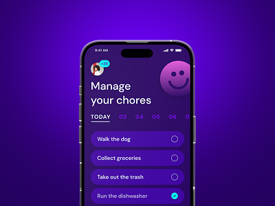 Tidy.ai — Chore management app app chores chores management household management app mobile app mobile design productivity to do ui user interface ux