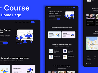 Learning Courses Website Design. branding courses website design digital courses website e commerce website education website figma home page design landing page learning website online courses website ui user experience user friendly user interface ux webpage design webpage mockups website design website design mockups
