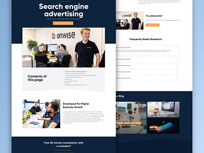 SEA Landing Page landing page design sea seo ui ui design ux