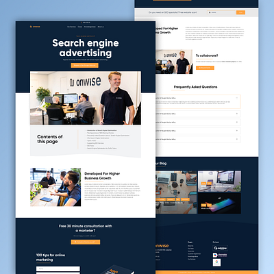 SEA Landing Page landing page design sea seo ui ui design ux