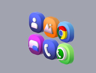 3D App Icons 3d graphic design logo motion graphics ui ux vector