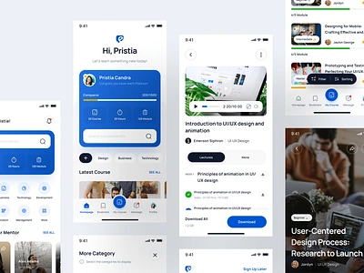 Eduline - Online Learning App UI Kit branding course coursera design edmodo education graphic design mobile mobile design online learning skillshare student teachable udemy ui ui8 uidesign uikit unpixel ux