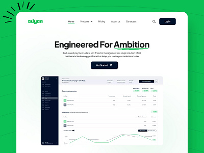 Adyen Finance ~ Re-Design website app bank branding dashboard design finance finance app finance dashboard graphic design illustration landing page logo redesign saas typography ui ux vector website