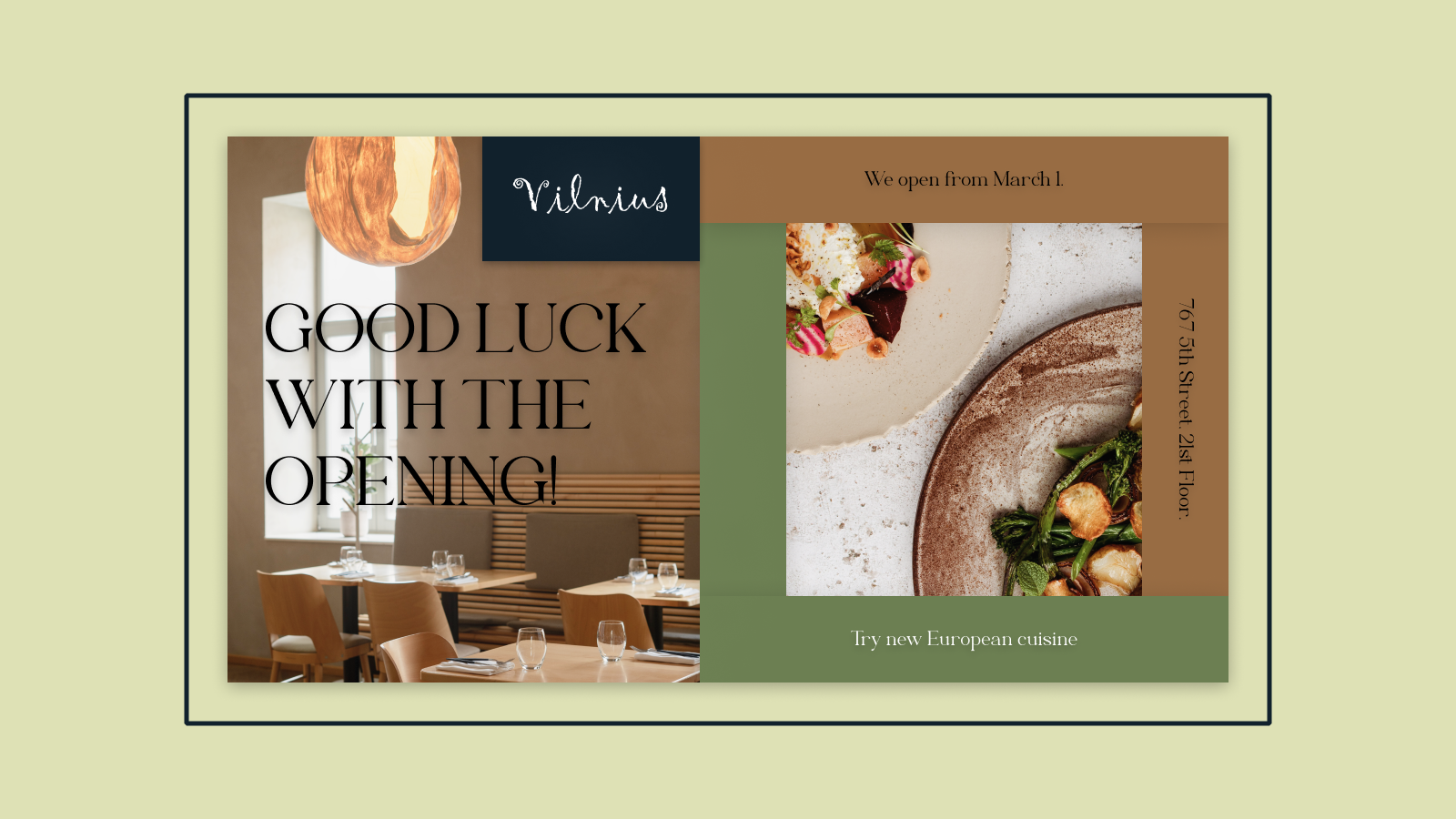 New restaurant opening banner banner banner design banner product design branding design restaurant restaurant banner ui