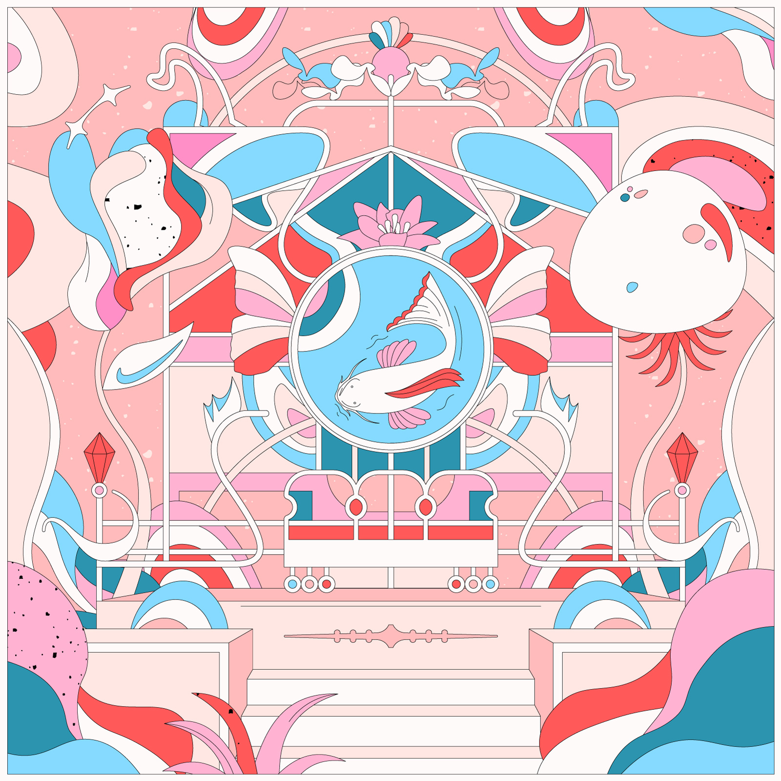 Pristine 🐠✨ abstract clean color combo color palette color scheme color work colorful design digital artist fish graphic art illustration symbols vector vector art vector artist vectorart vectors vibrant water
