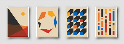 Bauhaus Designs bauhaus branding design graphic design illustration logo templates ui vector