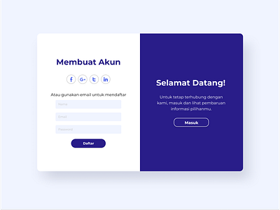 Sign Up Login Page | Daftar Masuk app design login sign in signup ui website