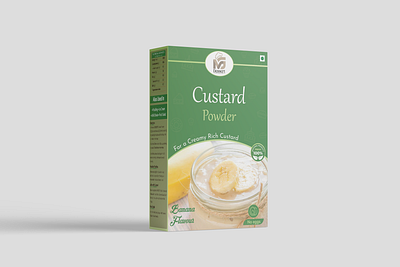 Custard Powder Box Packaging Design box design branding custard powder logo graphic design icon illustration label design logo logo design packaging design