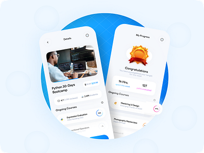 SkillSync - Courses Learning App UI Concept app app design concept ui courses courses learning design learning minimal mobile ui user interface ux