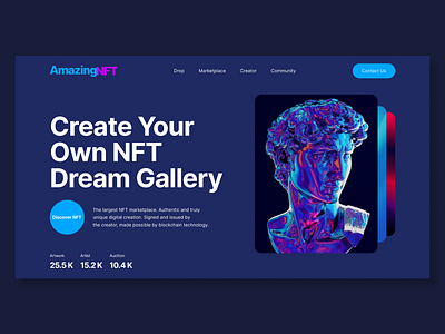 Landing Page NFT animation branding graphic design landingpage logo nft design ui ui design ui ux design web design