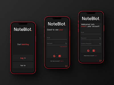 Notebook App UI design figma journal app mobile mobile app notebook app ui ux