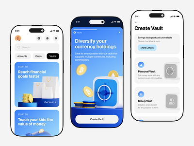 Savings App Concept 3d app banking blender concept money render savings