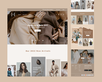 Mirror (E-commerce website) branding design e commerce website ui webdesign