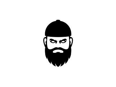 Bearded Nova beard creative logo face gaming minimalist logo