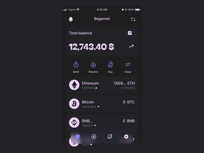 Trust Wallet Concept animation app crypto design figma motion graphics trust wallet ui uiux wallet