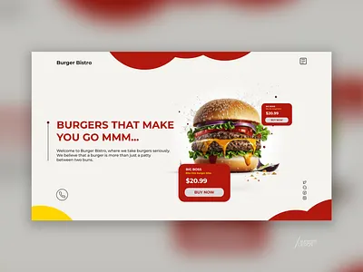 Burger Website UI UX ui ux web designer