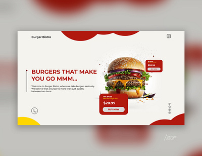 Burger Website UI UX ui ux web designer