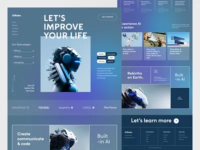 Airobe Robot Technology Landing Page ai artificial intelligence business company product robot tech technology ui web web ui web3