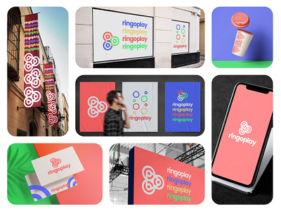 A design System Presentation for ringoplay. Brand Identity app logo brand design brand identity branding circle logo media logo minimal modern logo play logo ring video creation platform logo visual identity