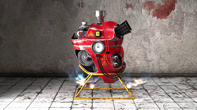 Heart Engine 3d blender substance painter