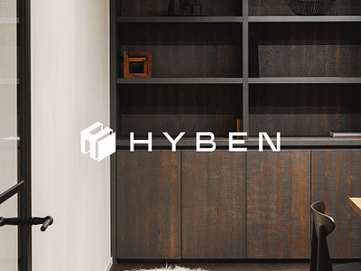 Hyben interiors I redesign brand branding czech czech designer design inspiration interior company logo logo logo designer logo interior mark print typography wood logo wooden interior