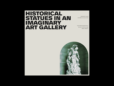 "Historical statues in an imaginary art gallery" design graphic design illustration minimalist poster poster art poster design print simple typography
