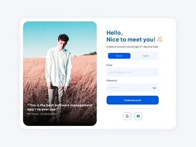 Daily UI 01 - Sign Up Page app branding design graphic design sign up typography ui ux vector web design website design