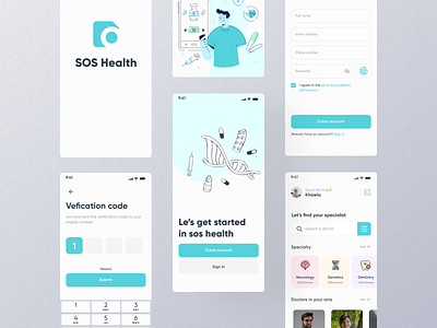 Medical App SOS APP app app design design designers medical medical app trendy ui uidesign uiux ux uxdesign