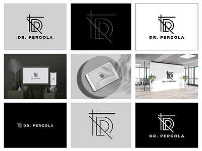 Dr. Pergola Logo Branding agency branding business company concept design designer guideline home house idea interior logo logos minimal modern pergola project property real estate