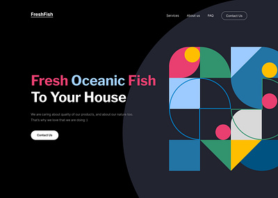 FreshFish UX/UI design branding design illustration logo ui ux vector