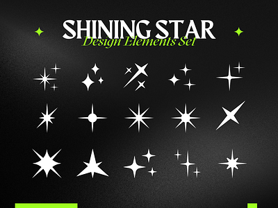 Shining star design element app branding design design elemet element flat future futuristic graphic design illustration shining star